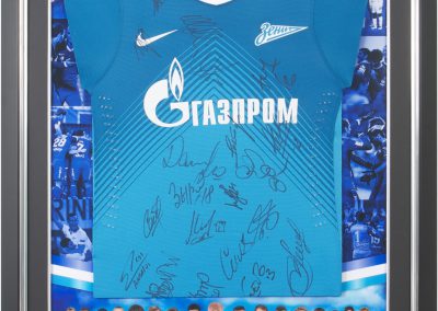 Framed FC Zenit Saint Petersburg with photographic background
