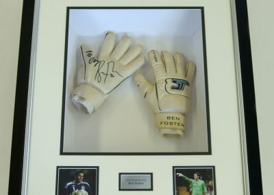 Framed Ben Foster gloves