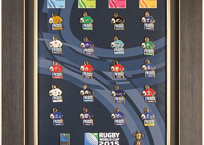 Framed 2015 Rugby pins