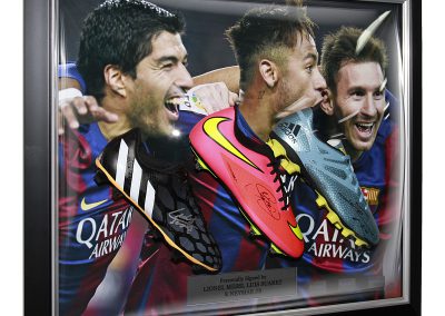 Signed tiple boot dome - Mess, Suarez and Neymar